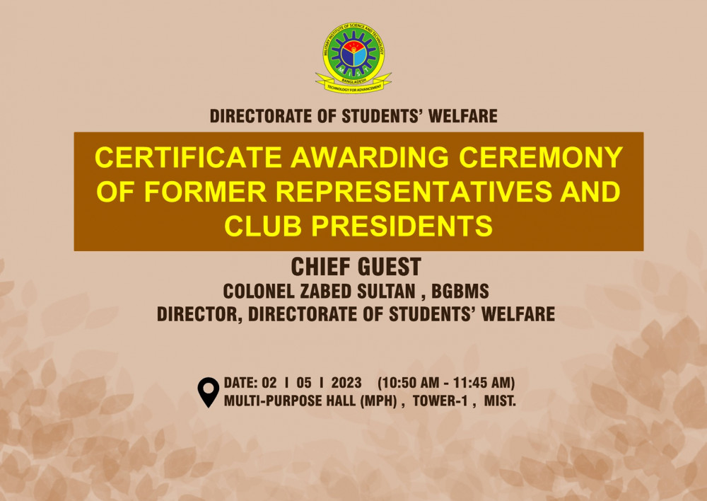 Certificate Awarding Ceremony of Former Representatives and Club Presidents.